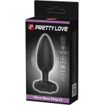PRETTY LOVE - VIBRA BUTT PLUG 2 ANAL PLUG 10 VIBRAÃÃES PRETO